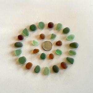 Earth-tone rich beauties Genuine Beach Sea Glass Autumn Colors Jewelry-quality flawless nicely shaped