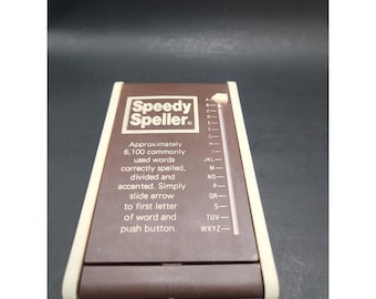Correcteur orthographique rétro mécanique Speedy Speller vintage des années 1970 pour ordinateur de bureau