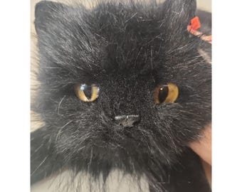 VTG 2000 2001 Ty Classic ONYX Black Persian Cat 18" Plush Stuffed Animal W/ Tags