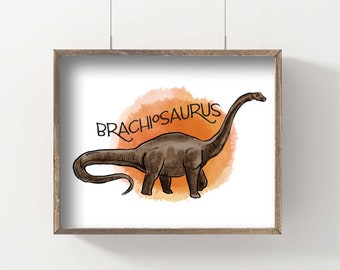 Digital Download - Brachiosaurus Dinosaur Print