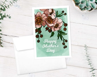 Mother's Day, Pink Flowers Greeting Card