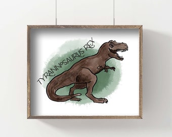 Digital Download - T-Rex Dinosaur Print