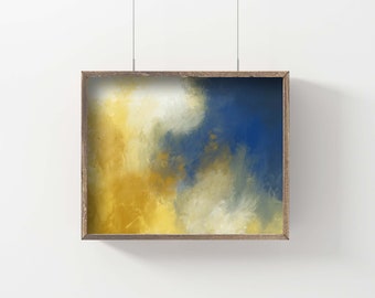 Blue and Gold Painting - Print