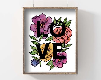 Floral Love Print