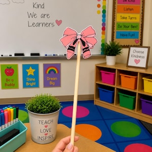 Bow Teacher Pointer | Reading Wand | Kindergarten Teacher Gift | Classroom Decor | 3D Printed