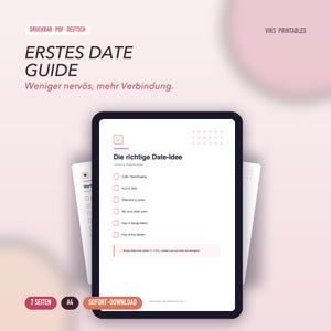 Erstes Date Guide | Weniger Nervös Mehr Verbindung | Vorbereitung und Tipps | PDF Sofort-Download