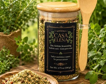 Sucha przyprawa Sofrito Casa Elena | Portorykańska mieszanka Sofrito | Przyprawa do kuchni latynoamerykańskiej | Domowa przyprawa | W pełni naturalna