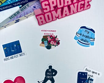Kolekcja książek o hokeju i romansach