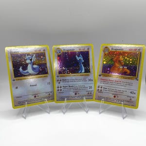 Pokémon 1999 Dratini, dragonair, dragonite trio set Vintage Proxy Cards