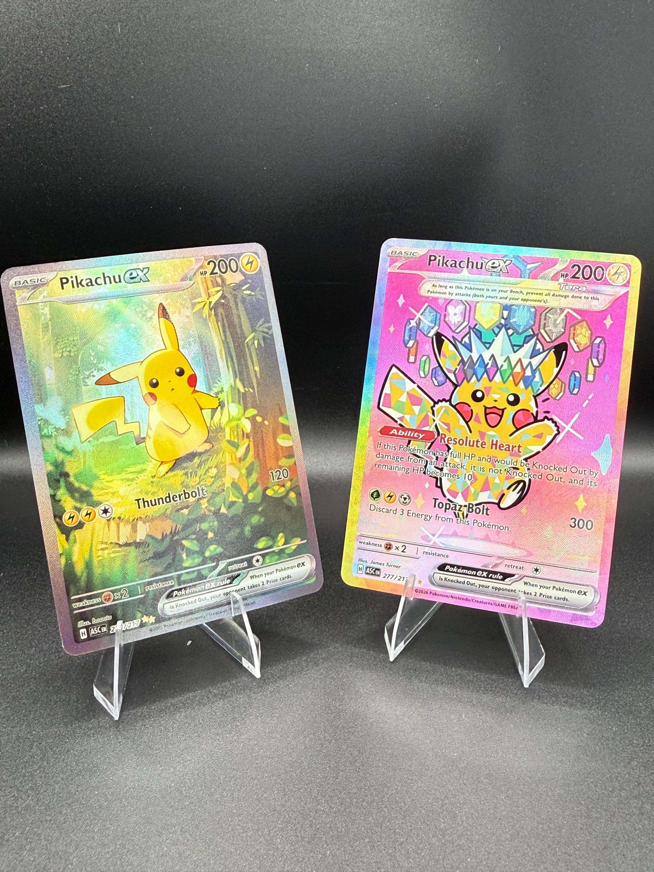 Pikachu Ex 276/217, 277/217 Secret Rare Proxy Cards (not Real) - Etsy
