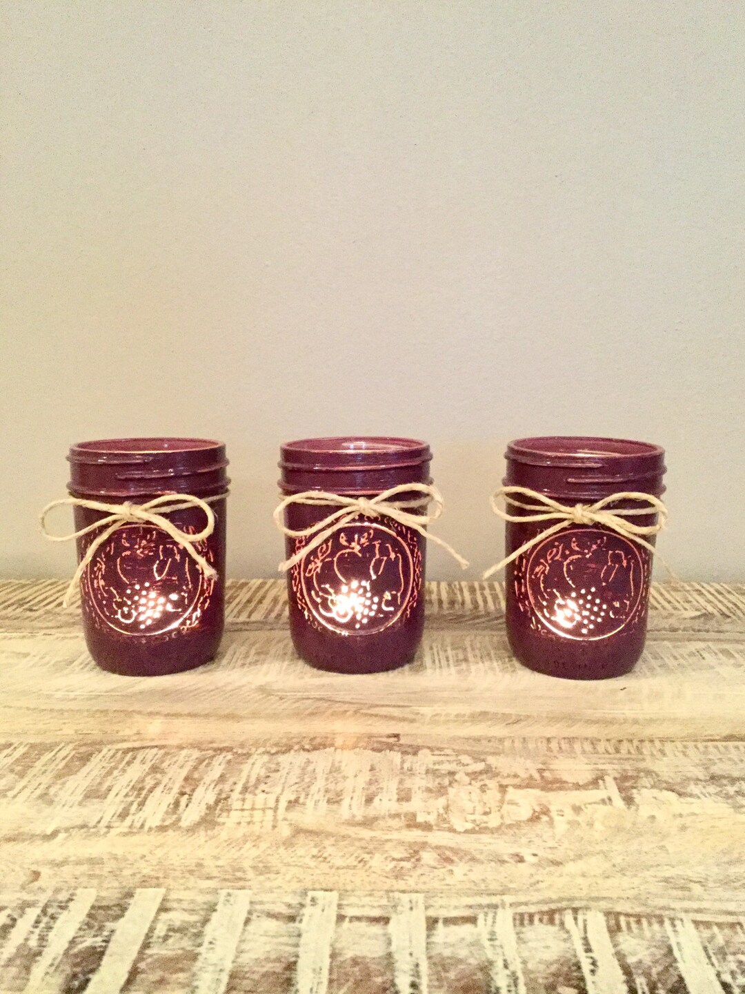 Mason Jar Candle Holder Set Mason Jar Tea Light Holder Mason Etsy