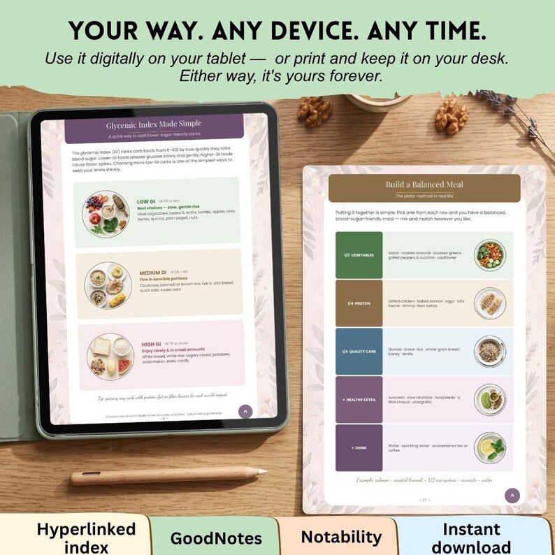 Diabetische Lebensmittelliste & Glykämischer Index (PDF) Bild 1