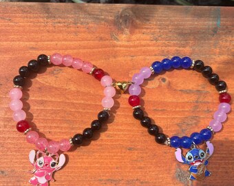 Stitch Angel Bracelets, Beaded Friendship Bracelets (Set of 2)