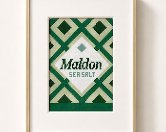 Maldon Sea Salt Box Needlepoint Chart Digital Download