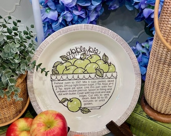 Royal China Vintage Apple Pie Recipe Plate