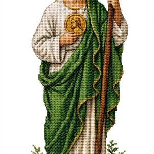 San Juditas Tadeo  Cross Stitch Pattern - PDF & Pattern Keeper / Paradise Compatible".
