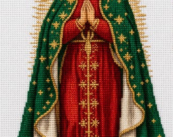Virgen de Guadalupe Cross Stitch Pattern - PDF & Pattern Keeper / Paradise Compatible".