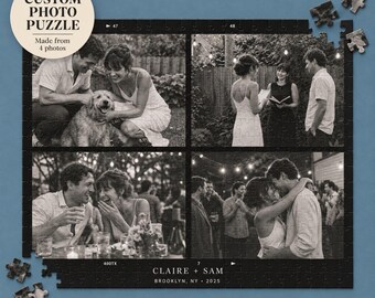 Custom Photo Puzzle Personalized Jigsaw Gift Anniversary Couple Wedding Keepsake Memory Family Picture Collage Romantic Relationship Memento