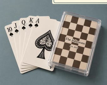 Personalized Playing Cards Custom Family Name Gift Customized Couple Anniversary Gift Wedding Celebration Housewarming Party Host Present
