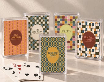 Personalized Playing Cards Custom Deck Game Night Gift Family Name Housewarming Lake House Cabin Anniversary Couple Friend Group Girls Trip