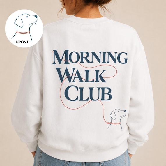 Dog Owner Sweatshirt Walking Crewneck Pet Lover Gift for Her Cozy Graphic Pullover Birthday Gift Idea Christmas Present Women’s Casual Top