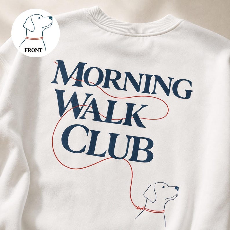 Dog Owner Sweatshirt Walking Crewneck Pet Lover Gift for Her Cozy Graphic Pullover Birthday Gift Idea Christmas Present Women’s Casual Top image 2