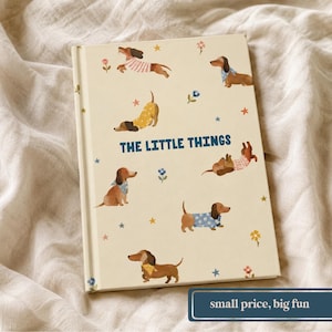 Dachshund Hardcover Journal Dog Lovers Gift Notebook Lined Writing Diary Pet Owner Keepsake Memory Book Wiener Puppy Mom Present Birthday