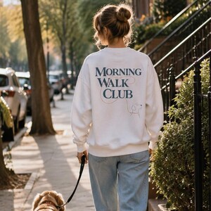 Dog Owner Sweatshirt Walking Crewneck Pet Lover Gift for Her Cozy Graphic Pullover Birthday Gift Idea Christmas Present Women’s Casual Top image 20