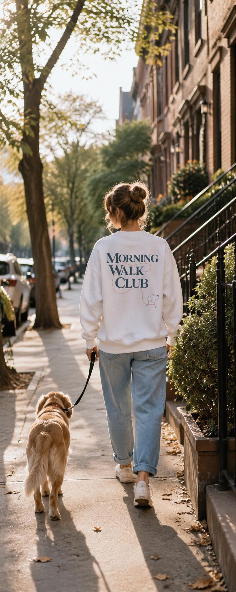 Dog Owner Sweatshirt Walking Crewneck Pet Lover Gift for Her Cozy Graphic Pullover Birthday Gift Idea Christmas Present Women’s Casual Top image 20