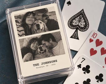 Personalized Playing Cards Custom Deck Photo Gift Wedding Anniversary Housewarming Present Best Friend Girls Trip Lake House Second Home