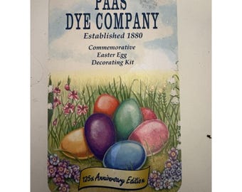 Paas Dye Company Vintage 125th Anniversary Easter Egg Coloring Kit Collector Tin