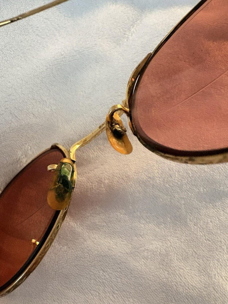 Lunettes de soleil Ray-Ban vintage B&L 1/10 12K GF Rouge/ambre avec augmentation de 1,25% image 5