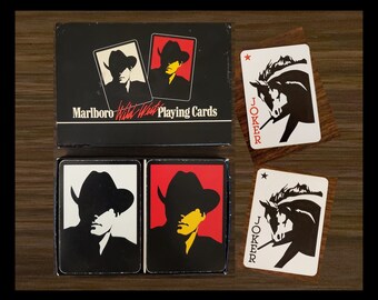 1991 Vintage Marlboro Wild West Playing Cards , Double Decks