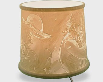 Lámpara de mesa de Luffy de One Piece – Lámpara luminosa grabada con diseño de anime