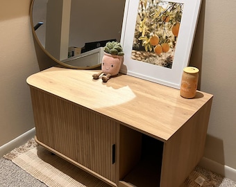 Vintage Ikea ÅNES White Rolling Side Table Designed by Ehlen