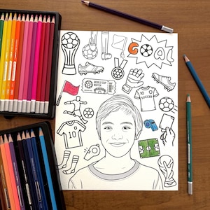 Köp 3 få 1 | Utskrivbar målarbild med tema, personligt fotomålarblad, rolig festgåva, kreativ skolaktivitet, akvarellpresent