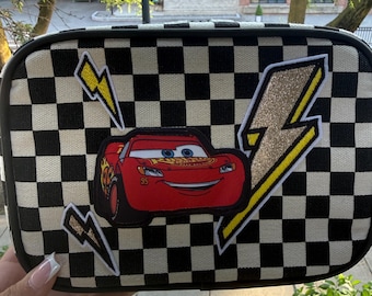 Lightning McQueen checkered pouch bag