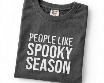 People Like Spooky Season T-Shirt | Halloween Text Tee