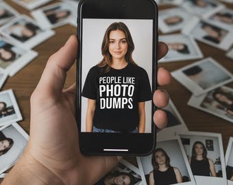 People Like Photo Dumps T-Shirt | Typography Tee, Social Media Statement Shirt