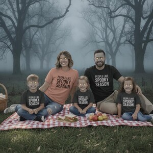 People Like Spooky Season T-Shirt | Halloween Text Tee image 15