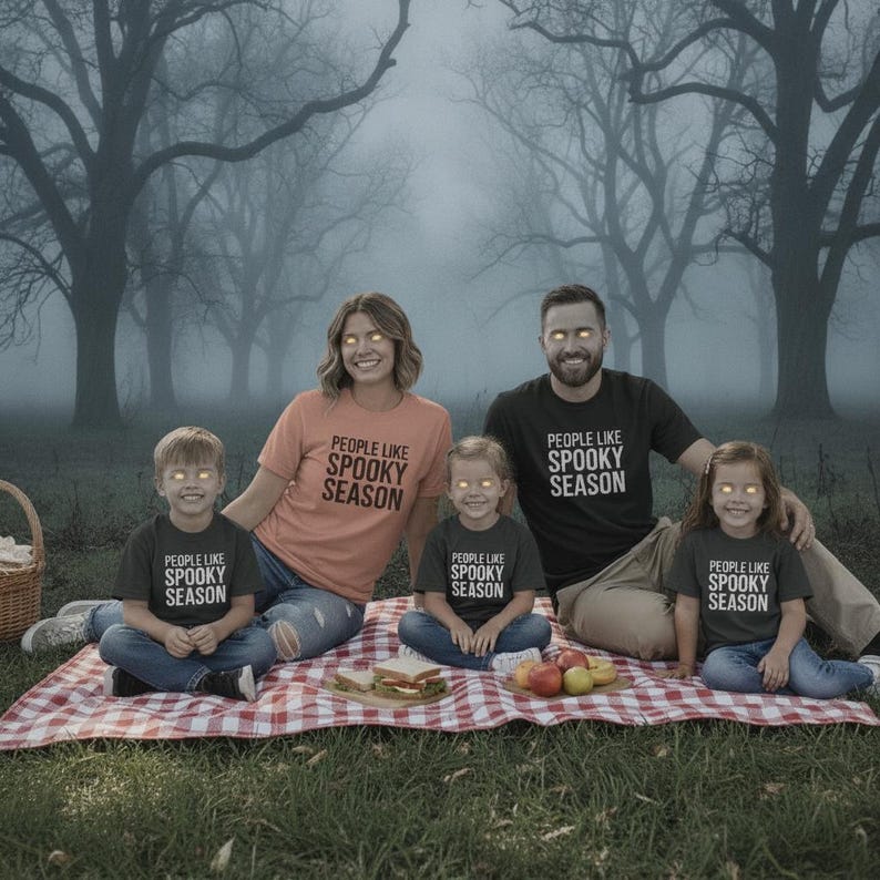 People Like Spooky Season T-Shirt | Halloween Text Tee image 15