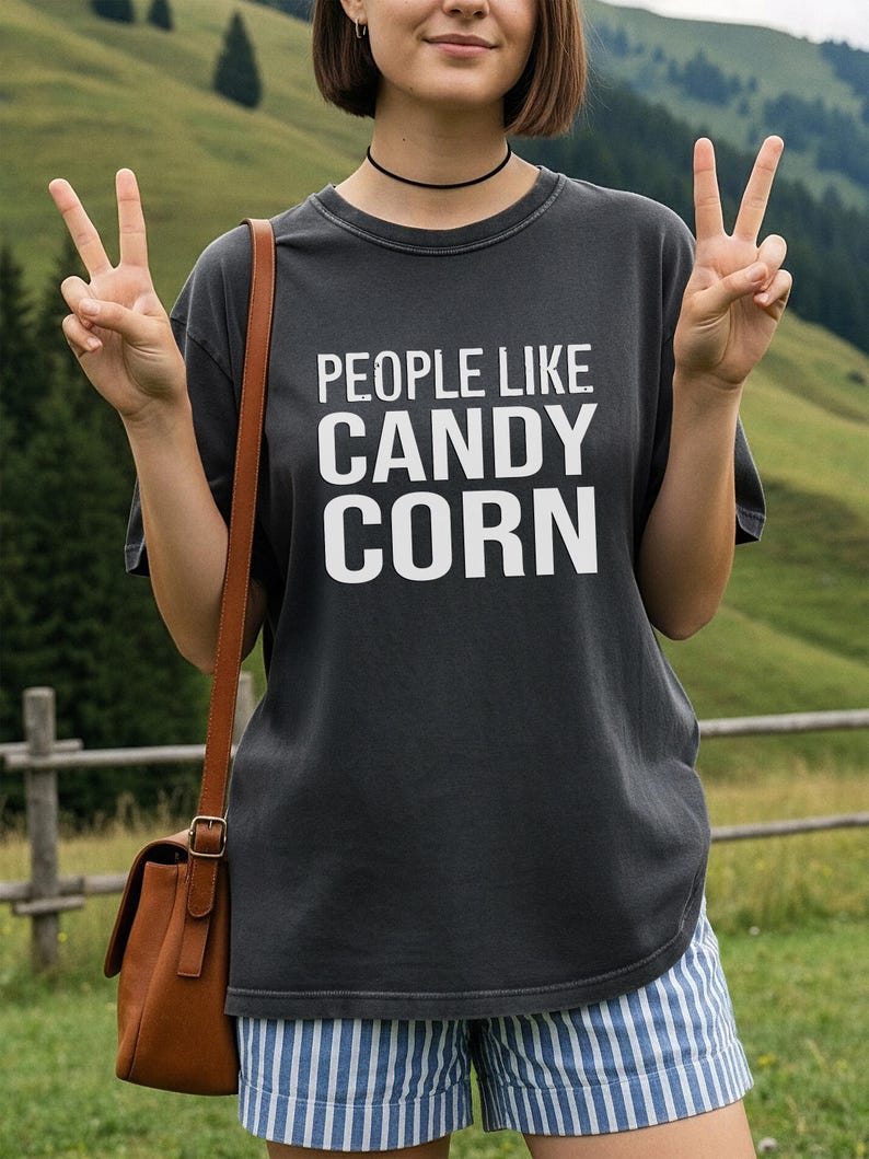 People Like Candy Corn T-Shirt | Halloween Phrase Tee zdjęcie 13