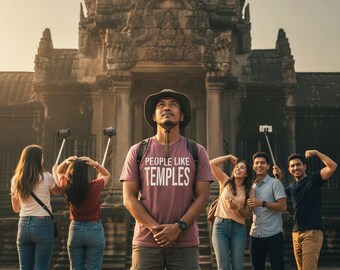 People Like Temples Text Graphic Tee | Garment-Dyed Explorer Vibe