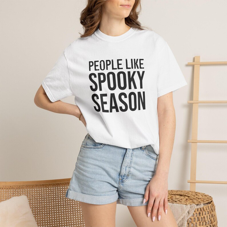 People Like Spooky Season T-Shirt | Halloween Text Tee image 6