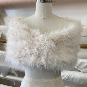 Lainey Bridal Feather Shawl