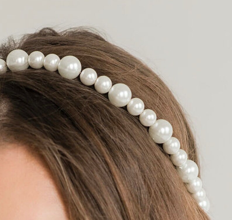 Clara Pearl Tie-In Headband image 2