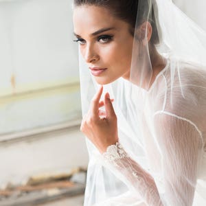 Single Layer Cathedral Length Veil 108 inches image 3