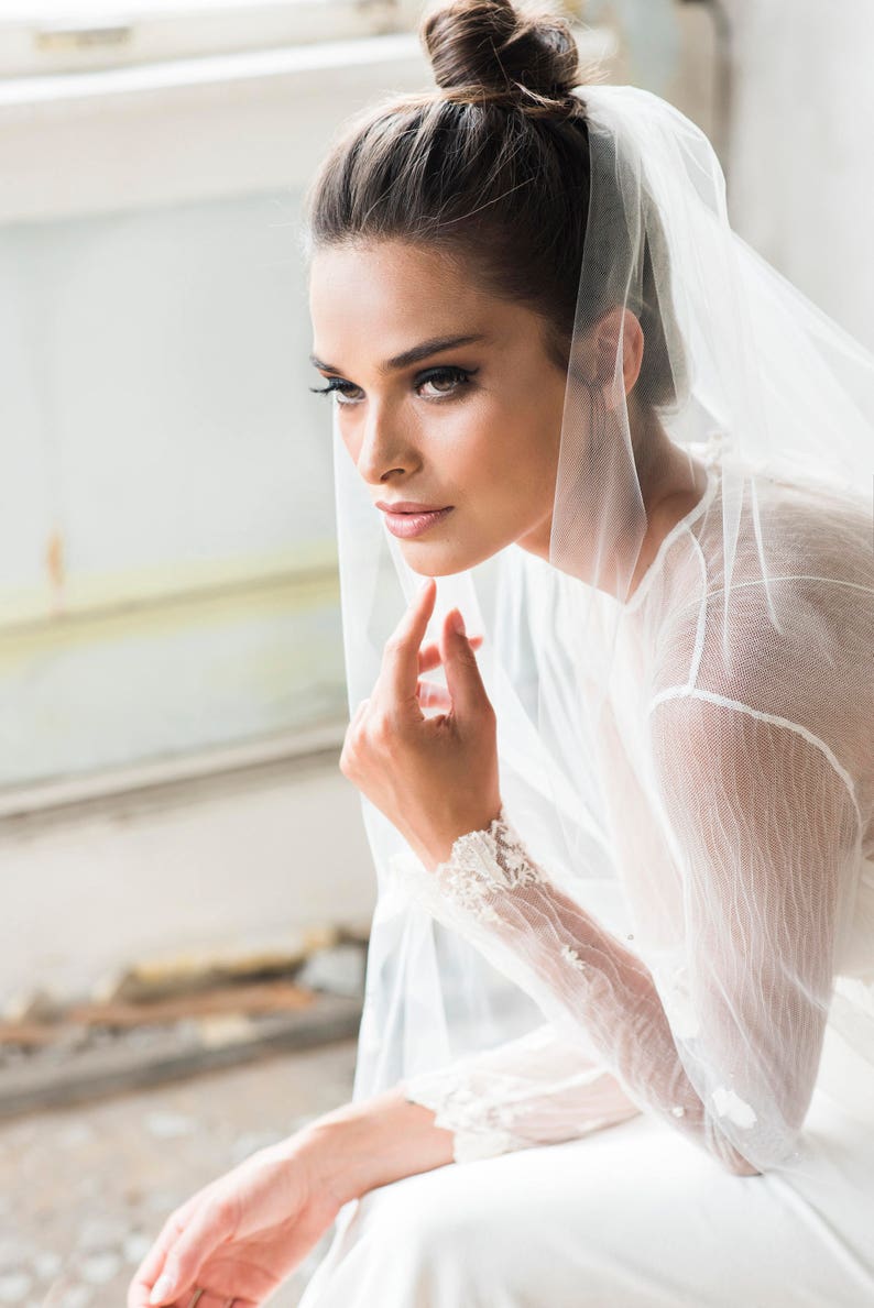 Single Layer Cathedral Length Veil 108 inches image 3