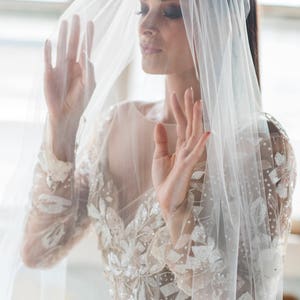 Single Layer Cathedral Length Veil 108 inches image 2