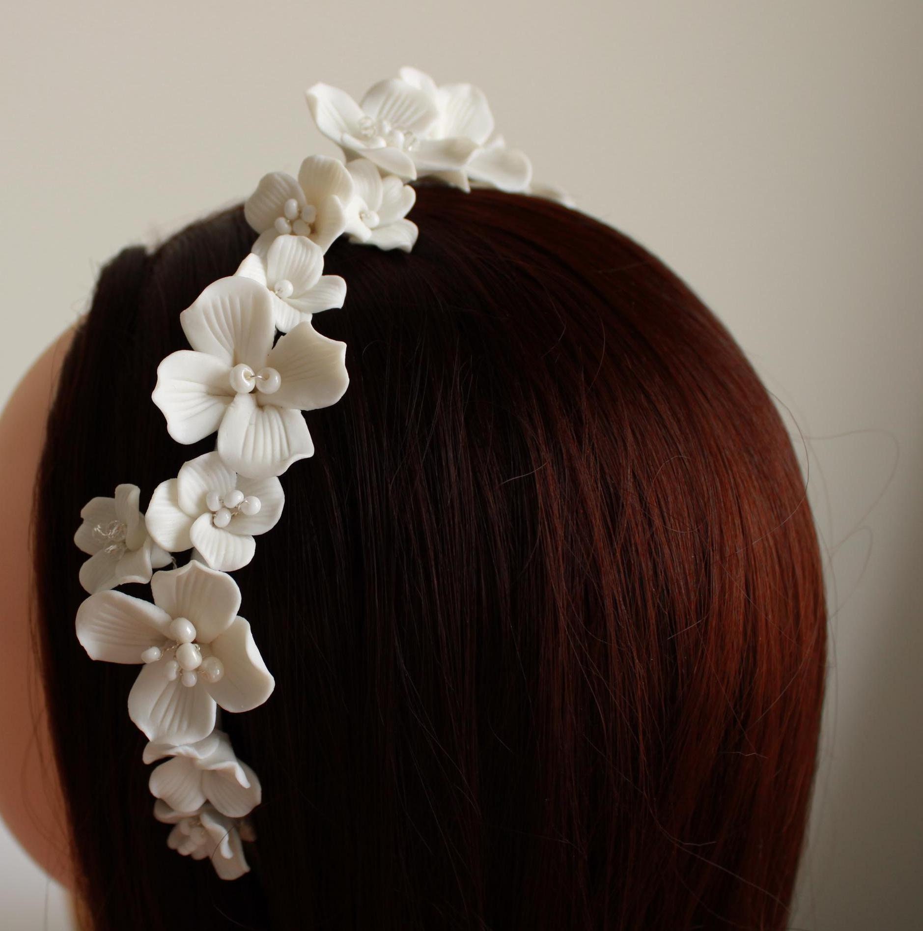 Cream Floral Handmade Headband WR62381_1081074.jpg main image 2